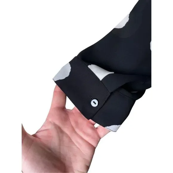 Chico’s Soft Dots Layered Tunic Black White size 3 US XL 16 - Picture 8 of 11